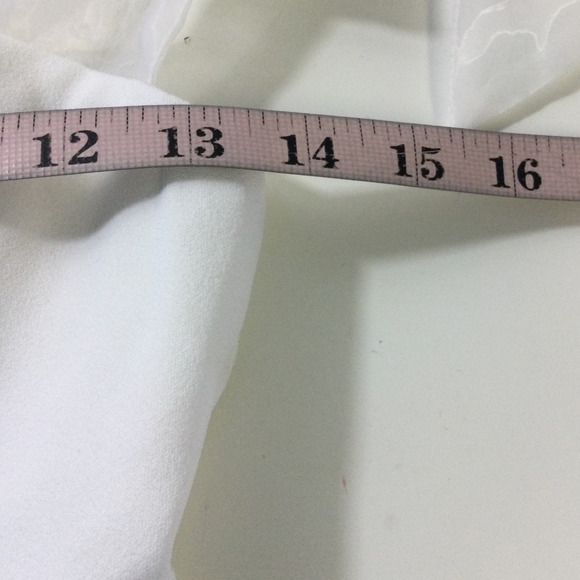 LULU'S XS Beaming Perfection White Pearl Organza Tie-Strap Mini Dress NEW 0B14 - Picture 5 of 9